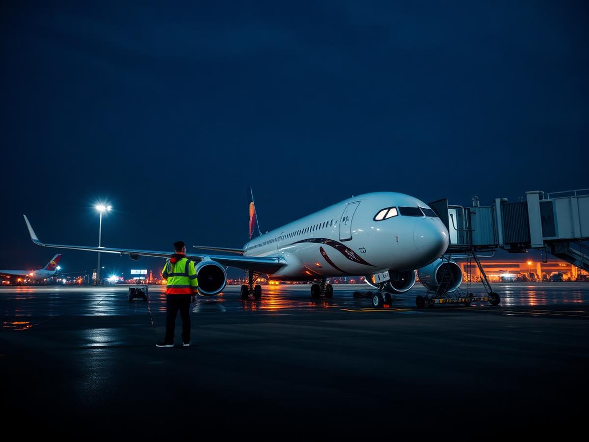 Personal für die Sicherung von Luftfahrzeugen